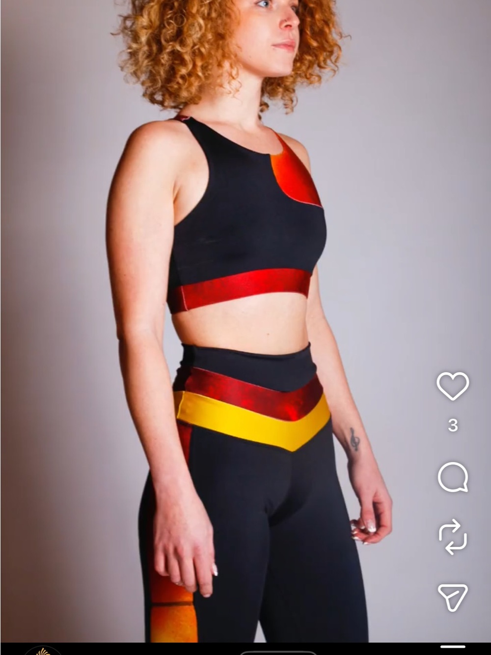 Brio Soul Black 🔥 Colorblock High-Neck Sports Bra and Legging Set
